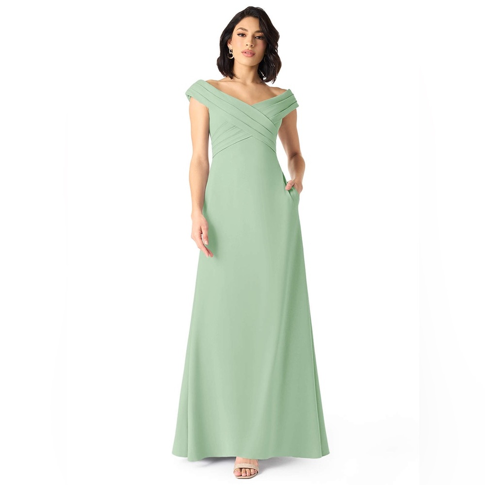 Azazie dress - Sage Green